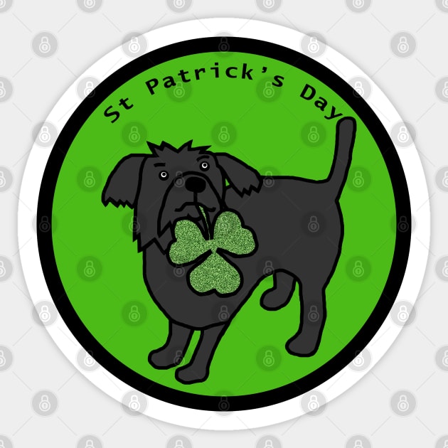 St Patricks Day with Cute Dog Sticker by ellenhenryart